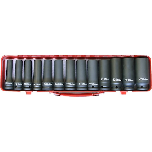 Ko-Ken Socket Set 5-19mm 6 Point 10 pieces 1/2 Sq. Drive, 14208M 14208M - main